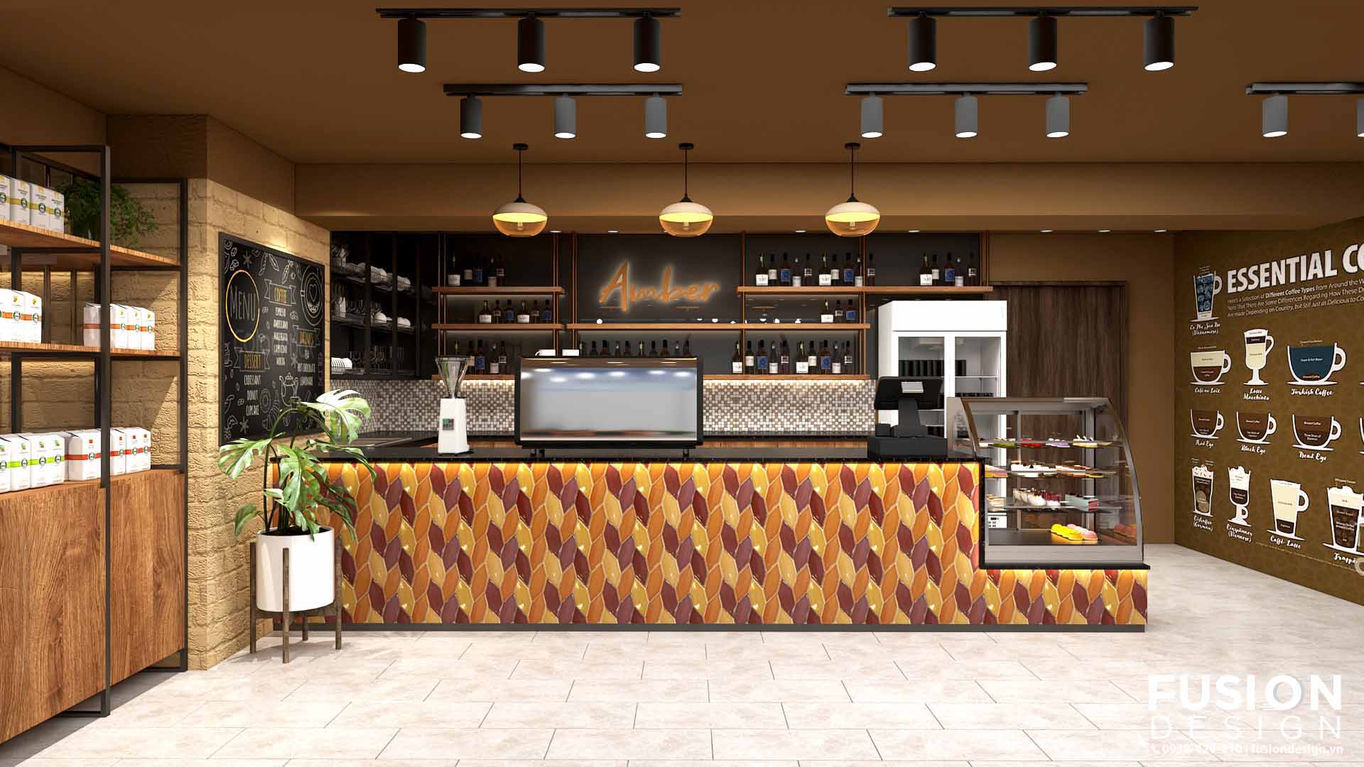fusion design thiet ke nha hang cafe 200m2 amber coffee and restaurant 7